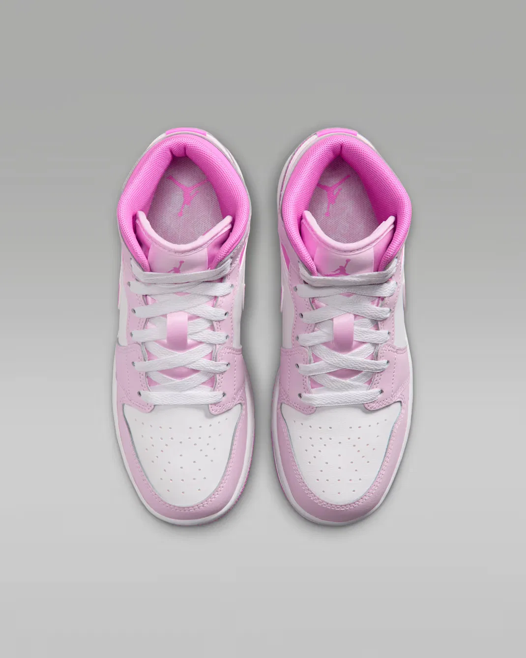 Кроссовки для детей постарше Air Jordan 1 Mid, Pink Foam/China Rose/White/Pink Foam — фото 4