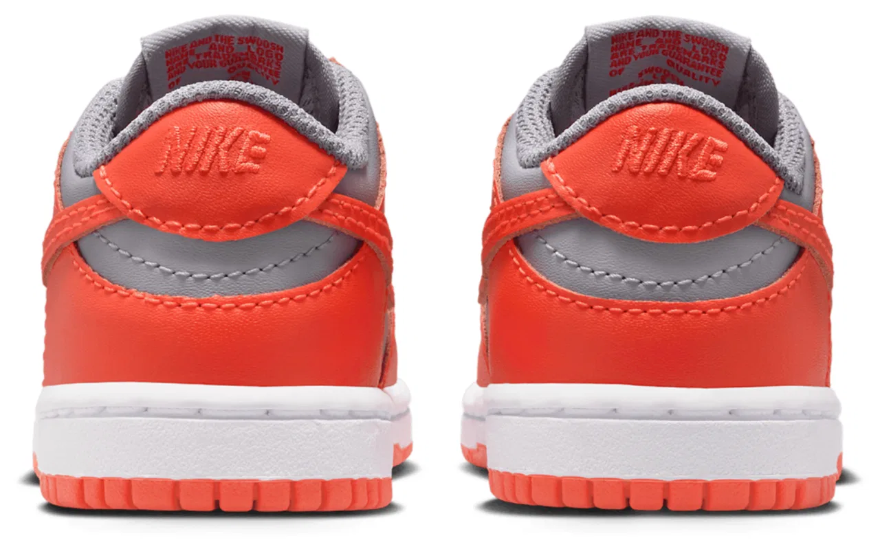 Кроссовки для мальчиков Dunk Low Nike, цвет Team Orange/Cement — фото 3