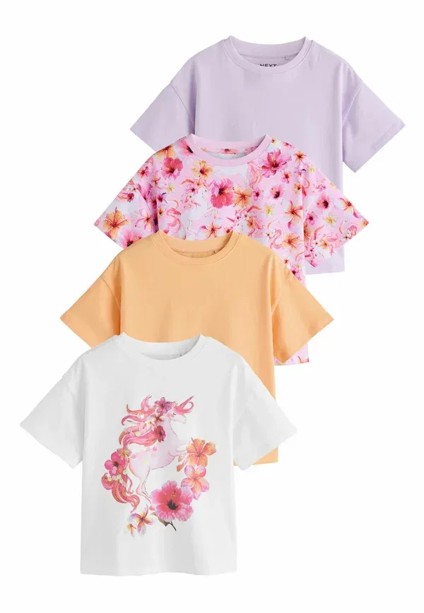 Футболка с пайетками Unicorn, 4 шт, Next, Lilac, сиреневый