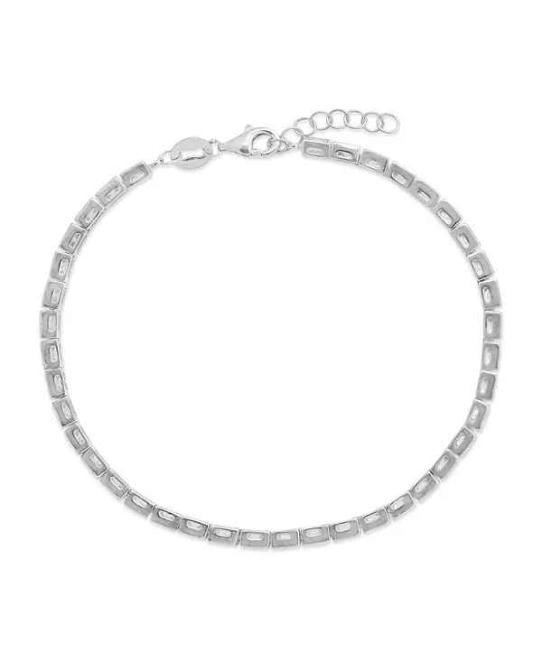 

Теннисный браслет Кристины с квадратным кубическим цирконием Sterling Forever, silver