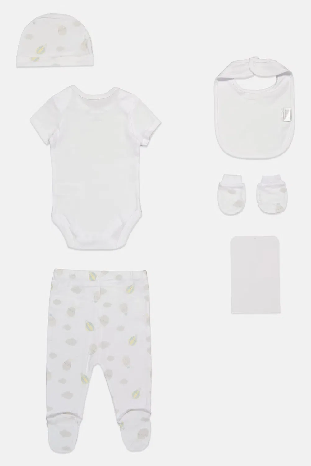 Комплект детский с принтом 6 предметов Rock-A-Bye Baby Boutique, белый — фото 2