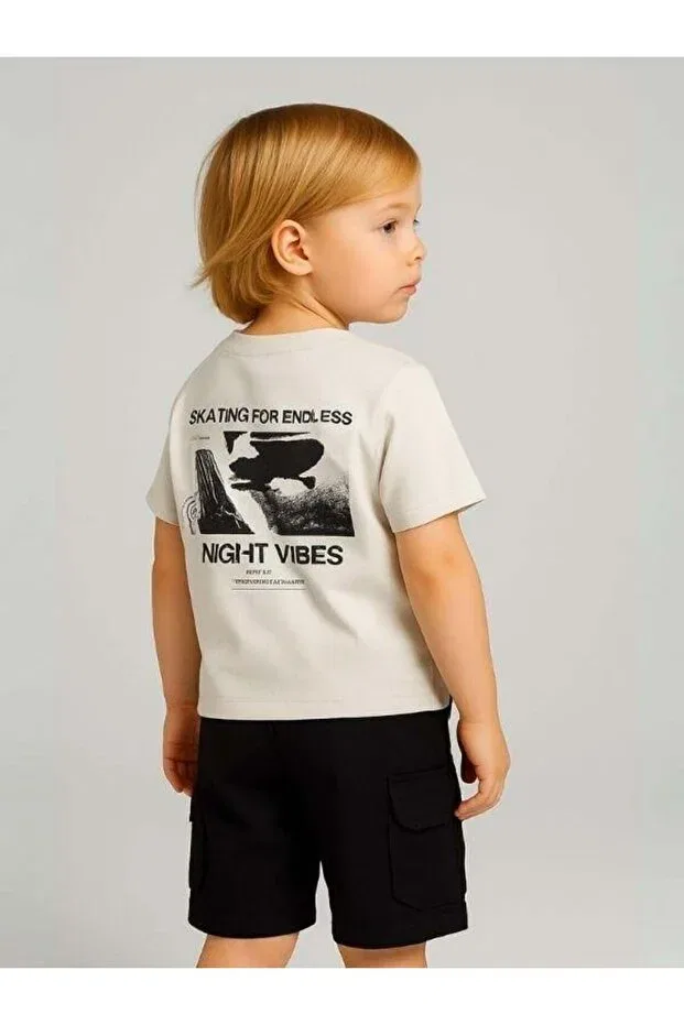 Детские шорты для мальчиков хлопковые Zekids, Black — фото 3