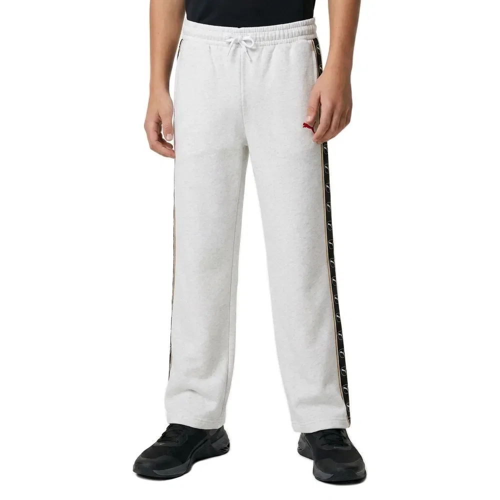 Детские спортивные штаны для мальчиков с принтом Puma Essential Elevated Tape Relaxed, White