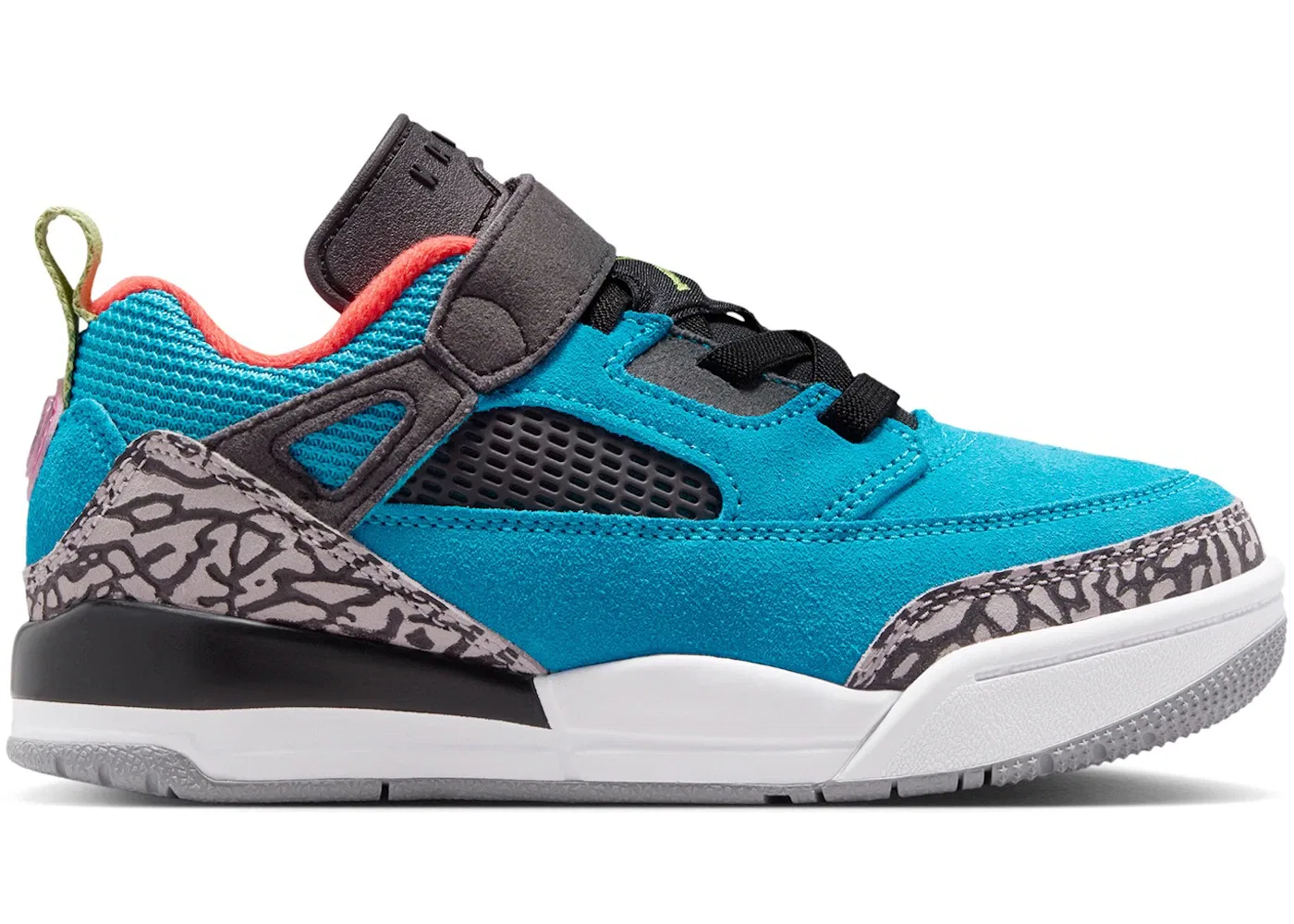 Детские кроссовки Lifestyle Jordan Spizike Low, Neo Turquoise/Light Crimson/Cosmic Fuchsia/Vivid Green