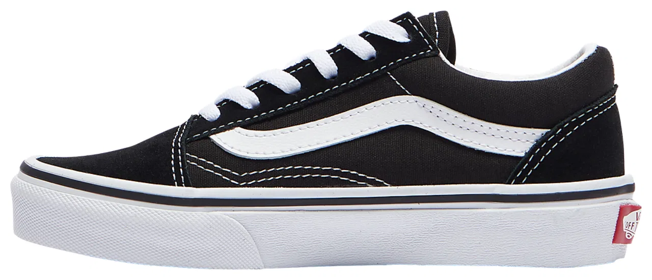 Кроссовки для мальчиков Old Skool Vans, белый/черный — фото 2