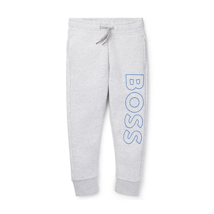 Детские спортивные брюки с вертикальным принтом Hugo Boss, Chine Grey