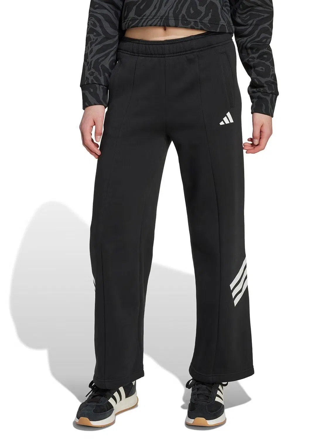 Штаны с принтом Adidas, черный