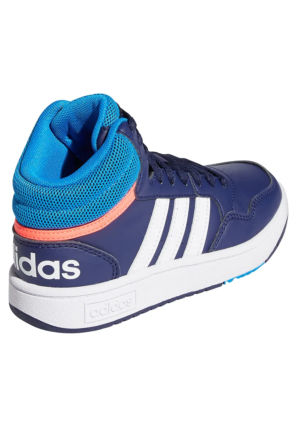 Кроссовки Hoops, цена около 3,0 тыс. долларов - высокие кроссовки Adidas Originals, Dunkelblau — фото 4
