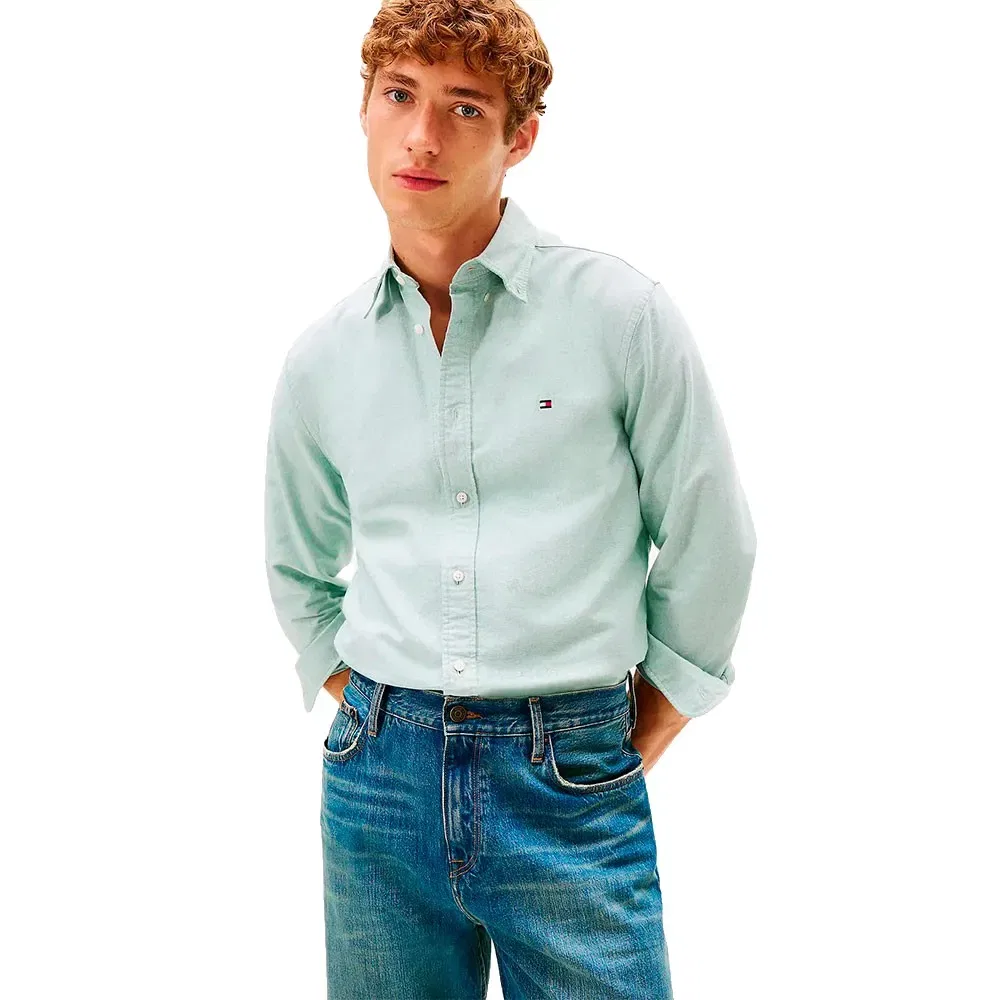 Рубашка длинный рукав Oxford Tommy Hilfiger, зеленый