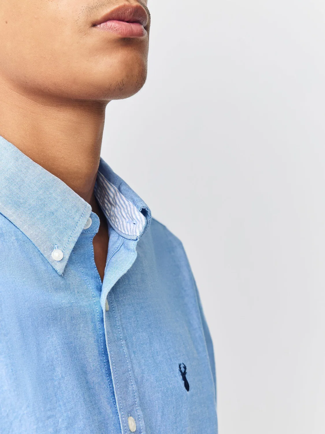 Рубашка оксфордская Slim Fit, Light Blue Next — фото 4