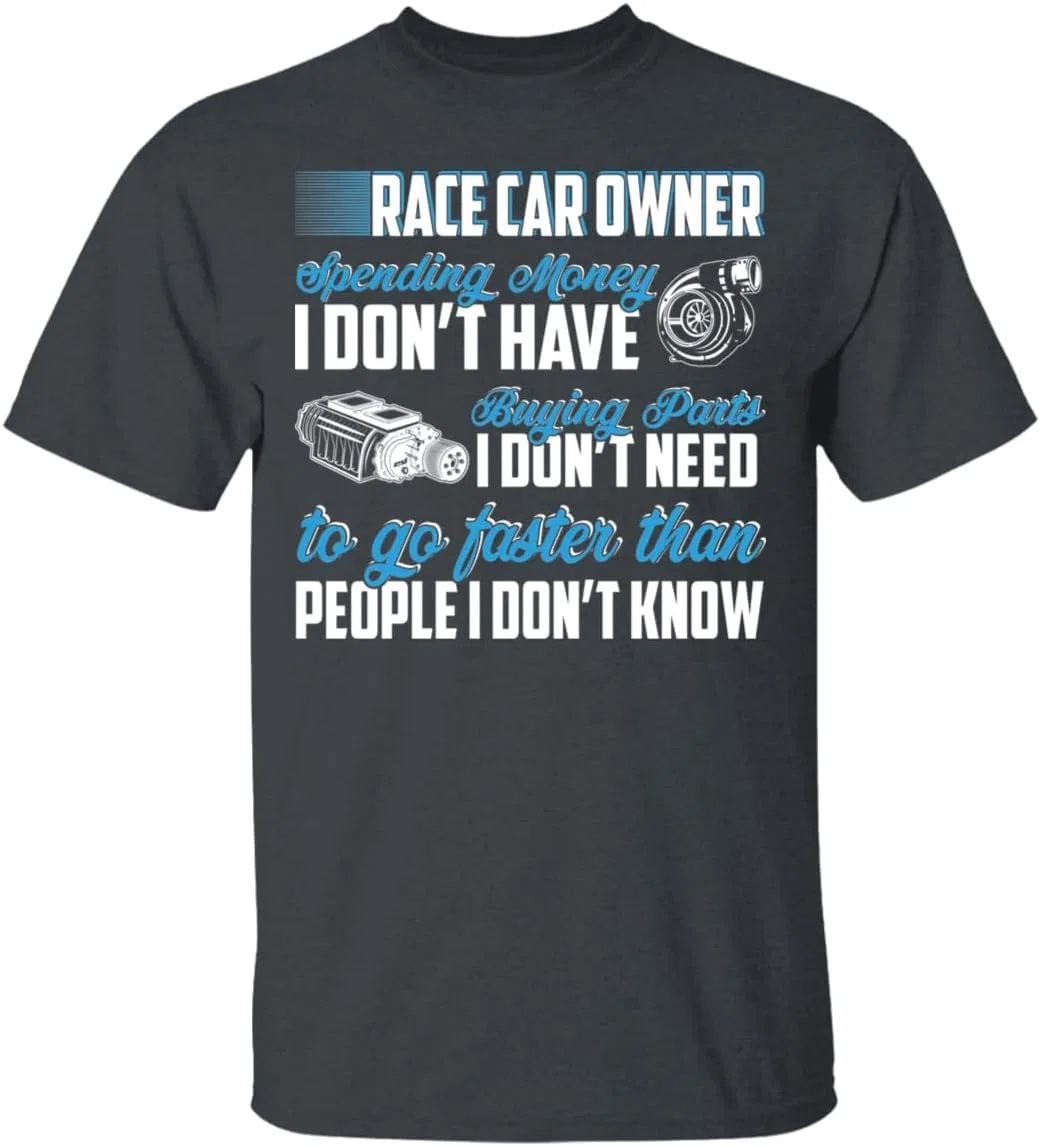 Мужская футболка с принтом WSA Race Car Owner, Dark Heather