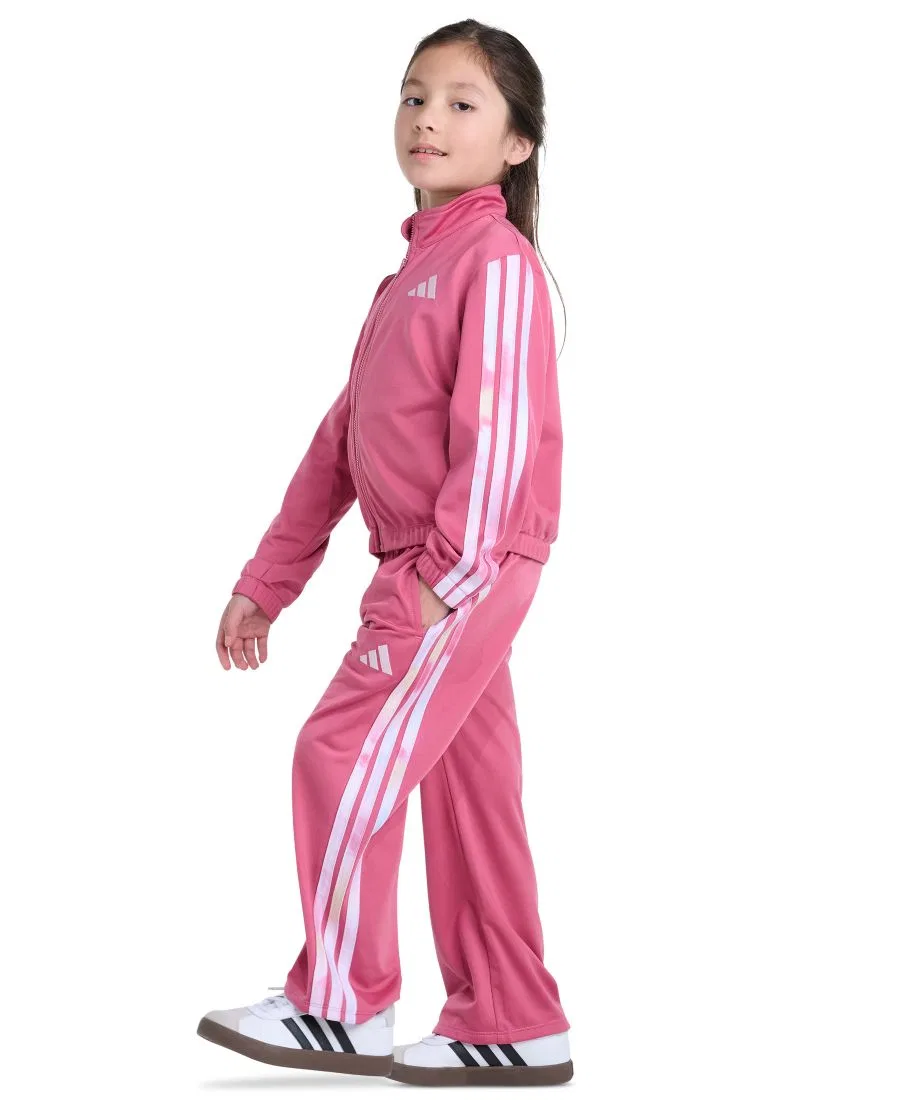 Комплект из куртки и брюк с длинным рукавом, принт 3-полосный adidas, Dual Magenta — фото 2
