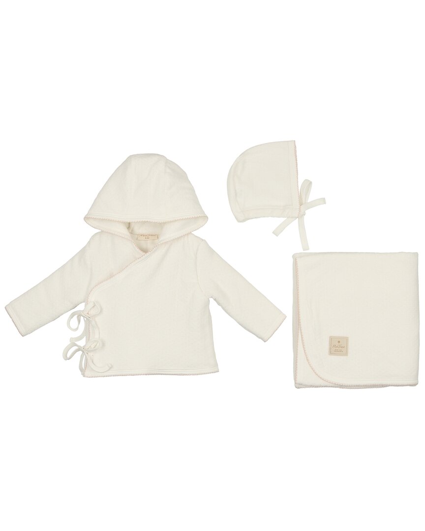 

Mon Tresor Комплект из куртки с запахом и фестонами, белый