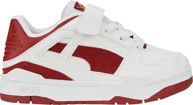 

Кроссовки Puma Slipstream Suede Little Kid White Intense Red, белый