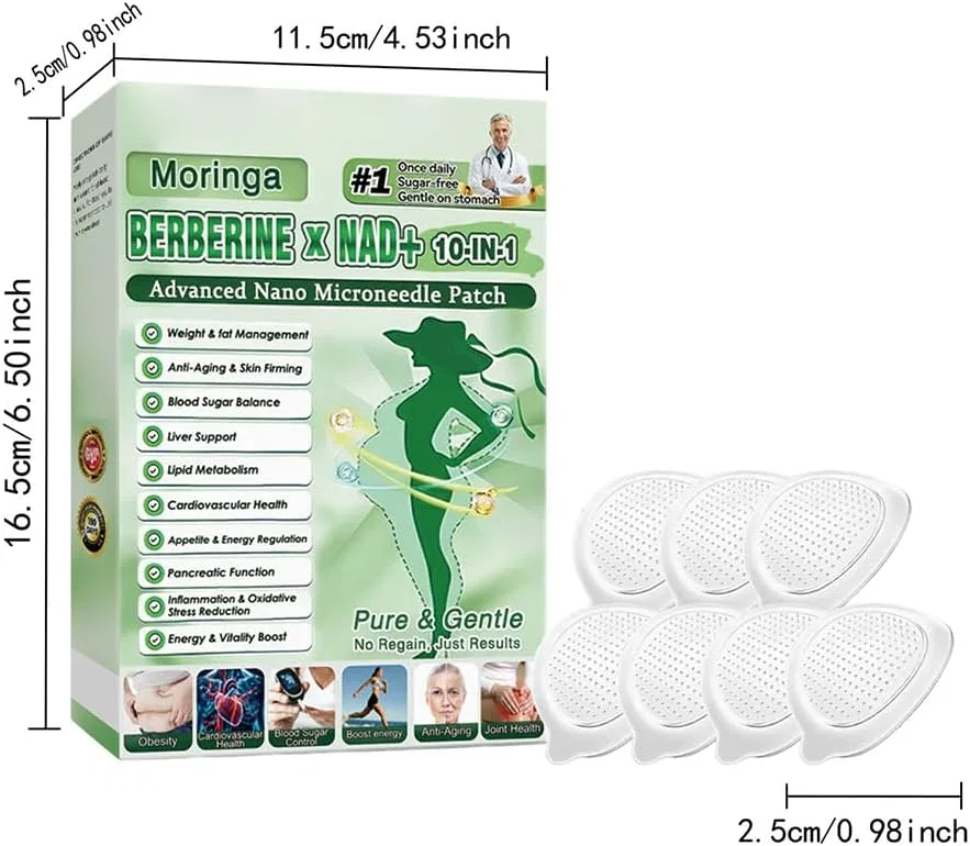 Патчи для тела с микроиглами, Moringa Berberine, 3 шт, Style B Generisch — фото 2