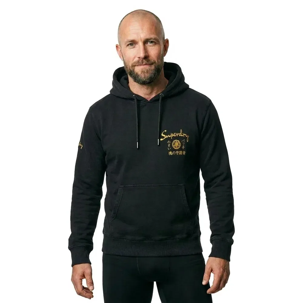 Худи свободного кроя Tokyo Narrative Superdry, черный — фото 2