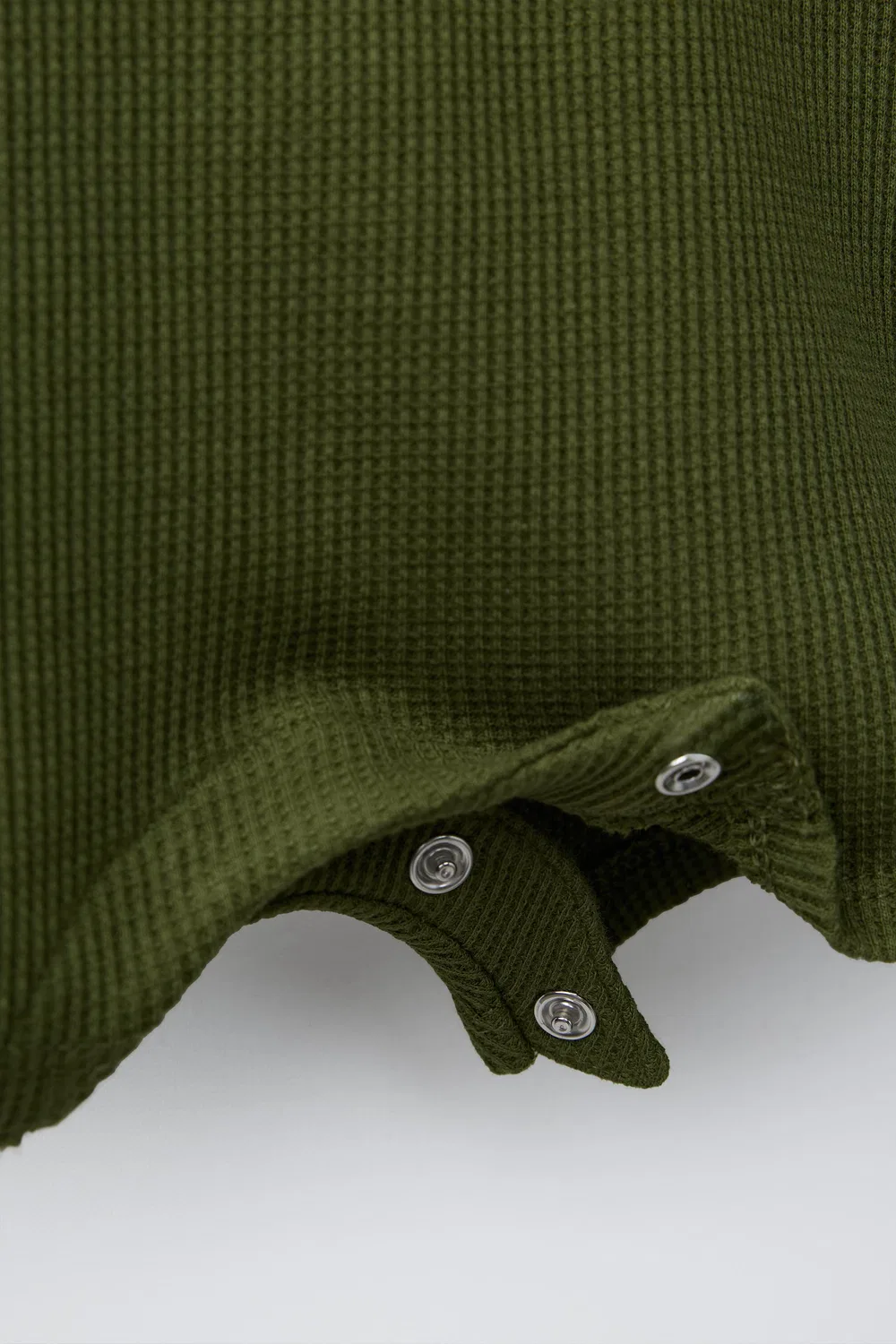Комбинезон Henley из вафельной вязки ZARA, Green — фото 4