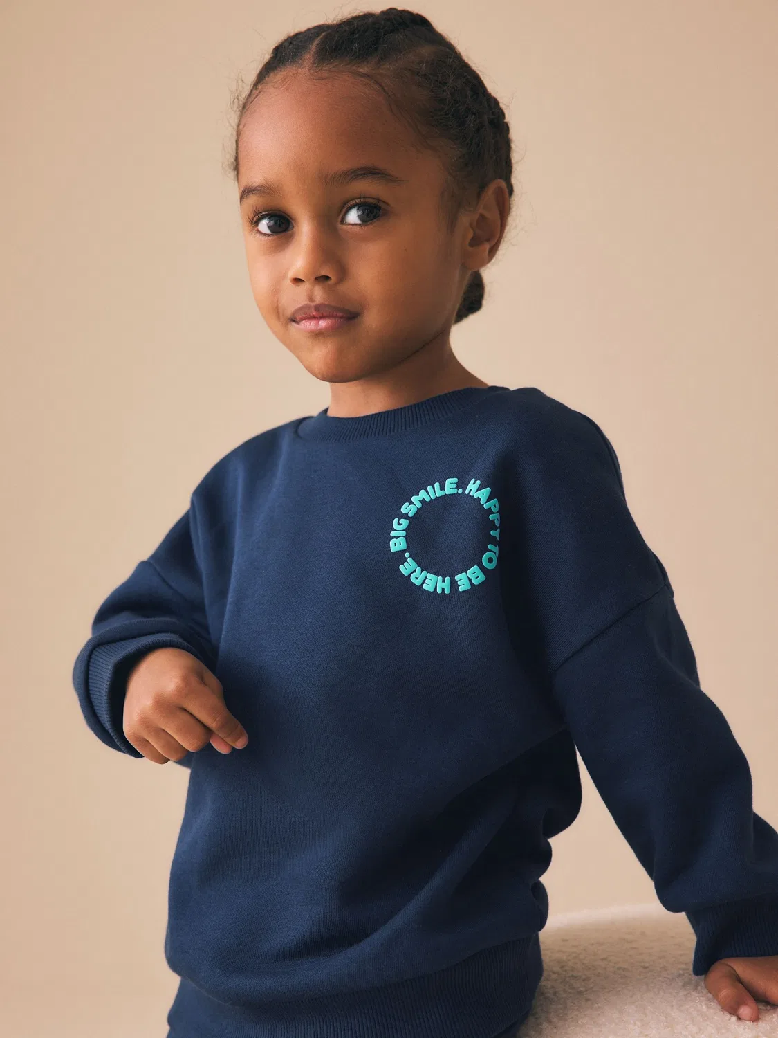 Спортивный костюм Crew Neck Big Smile Next, темно-синий — фото 4