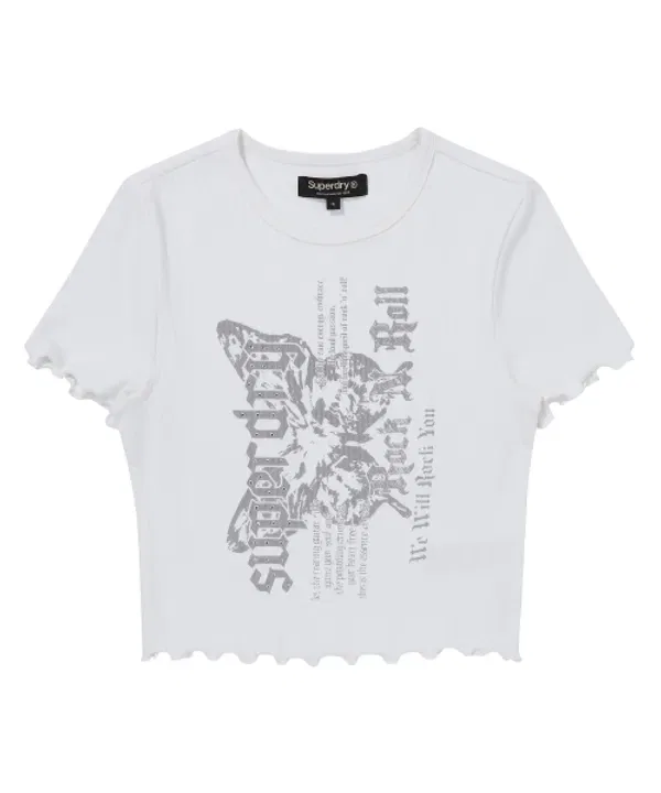Футболка с принтом бабочка, Superdry, белый