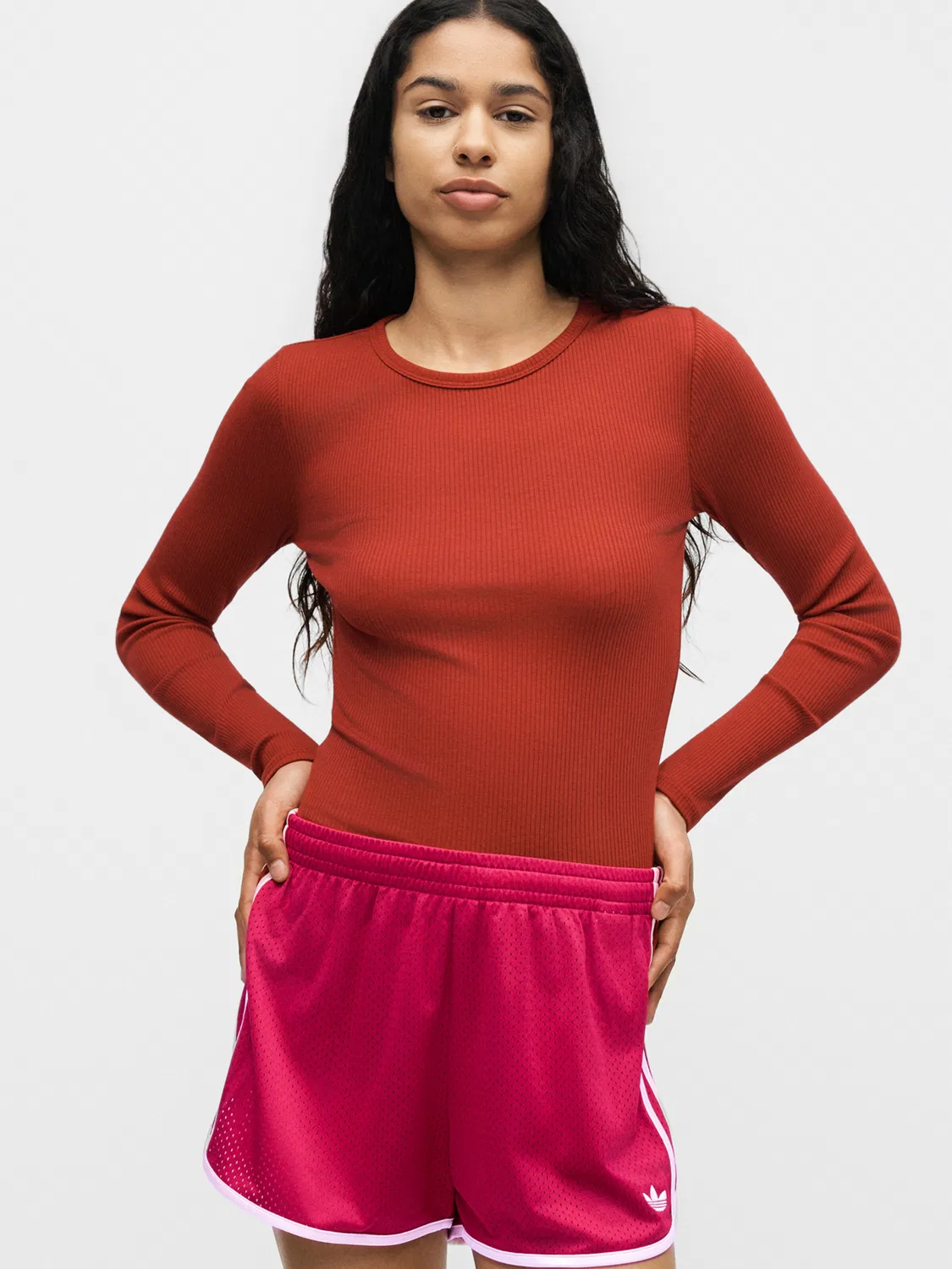 Шорты Adidas Originals Regular Pants SPRINTER красного цвета — фото 4