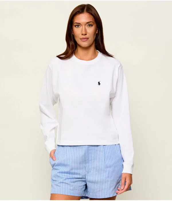 Женская рубашка-поло хлопковая Polo Ralph Lauren, белый