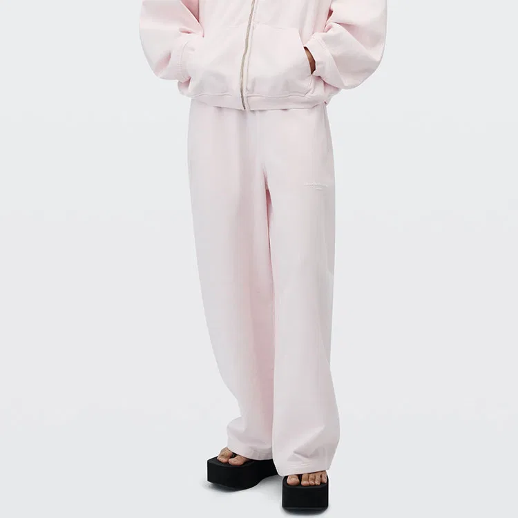 Женские трикотажные спортивные штаны прямого кроя Washed Light Pink Alexander Wang — фото 3