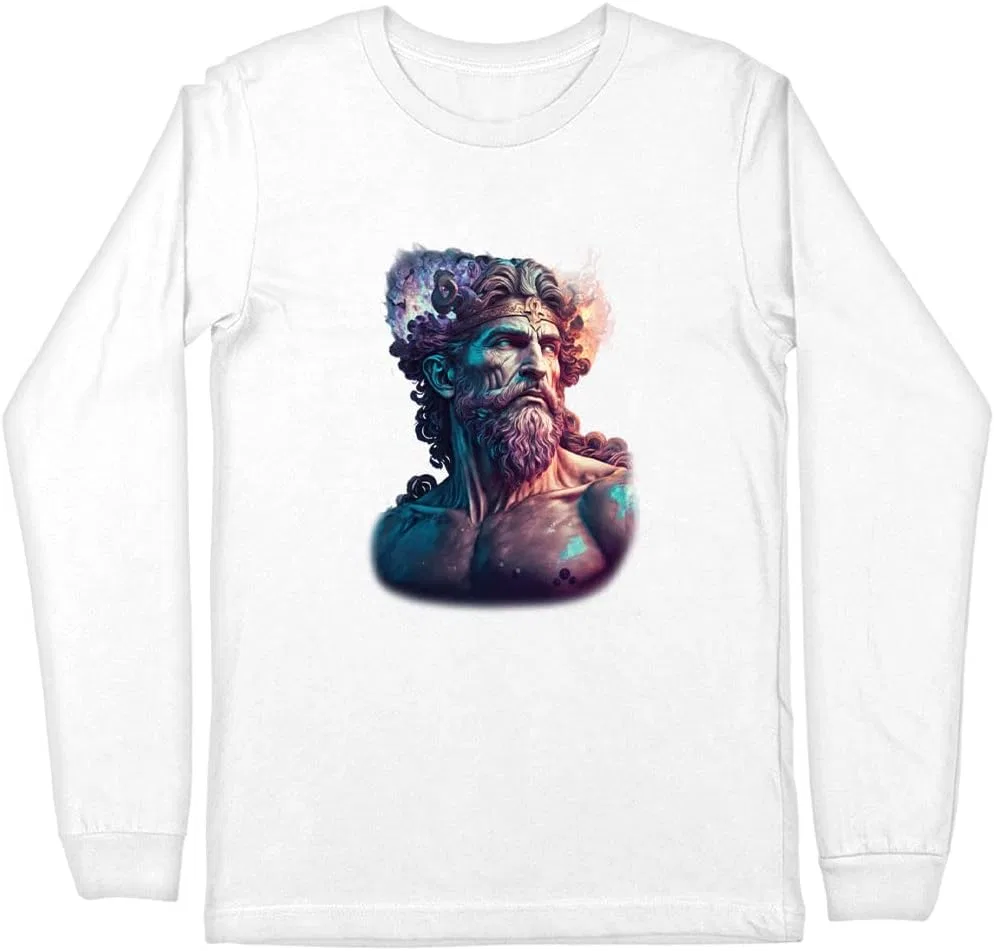 Футболка с длинным рукавом с принтом Fantasy Print, White