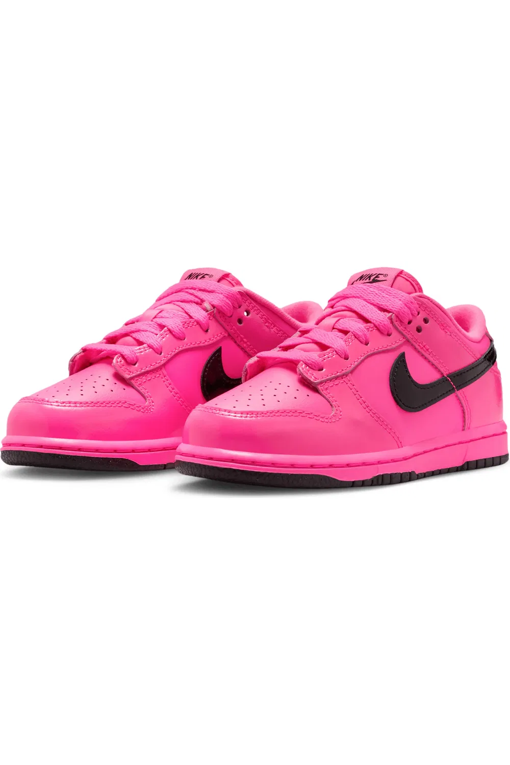 Кроссовки детские баскетбольные Dunk Low SE Nike, Pink Blast/Pink Blast/Black — фото 2