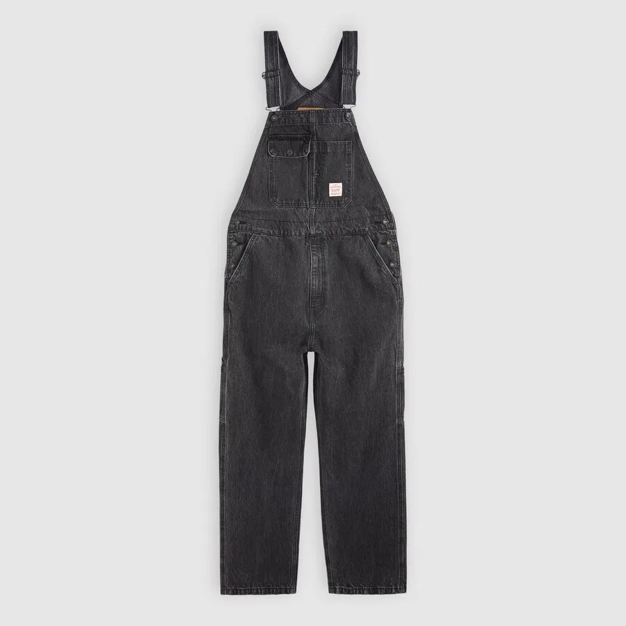 Джинсовый комбинезон LEVI'S свободного кроя, модель «Loose Overalls», черный деним — фото 3