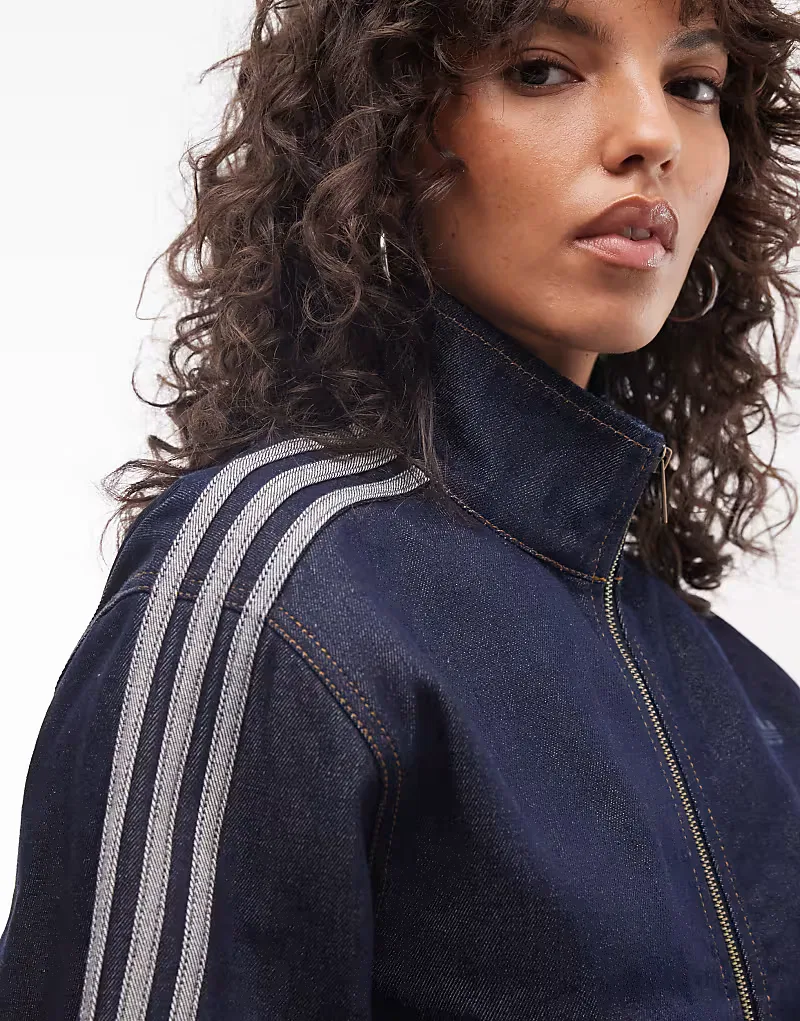 Спортивная куртка Adidas Originals Firebird из денима, индиго — фото 2