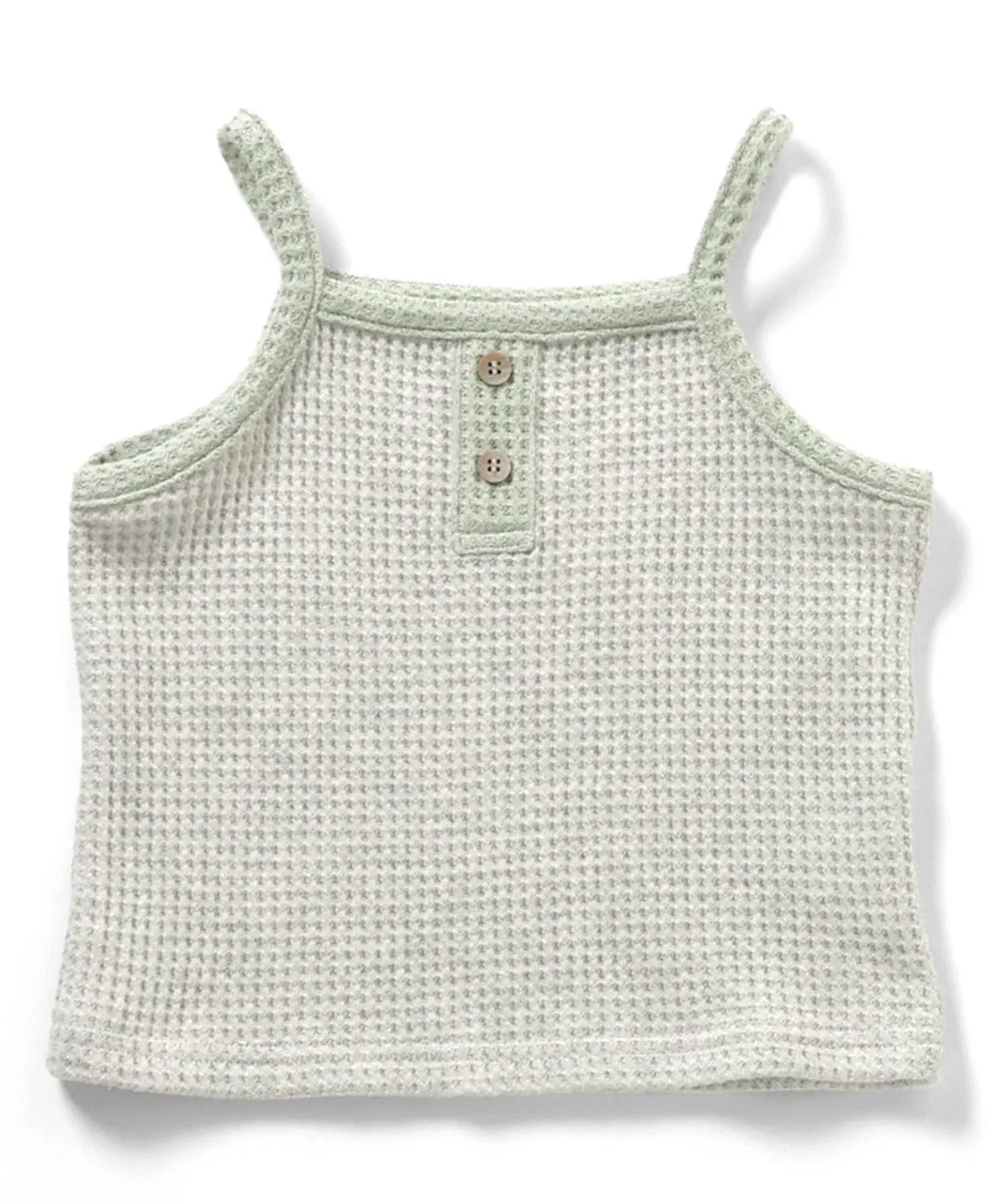 Детская майка на бретелях из вафли BREEZE, Ivory