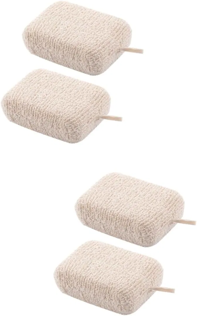 Набор банных губок, 4 шт, Minkissy, Beige