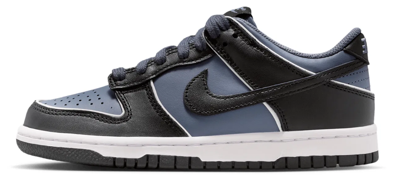 Кроссовки для мальчиков Dunk Low SE Nike, цвет Black/Lt Carbon/White — фото 2