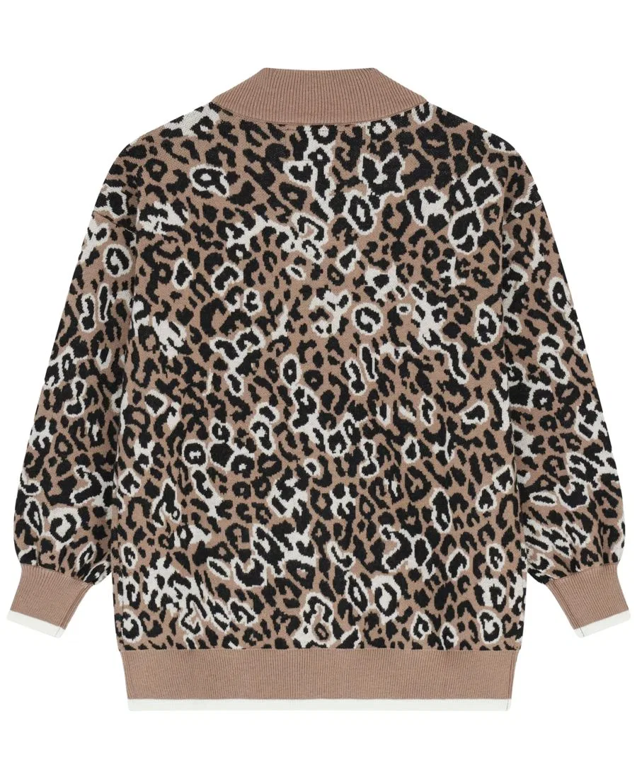 Кардиган с принтом леопарда, модель Long-Sleeve Leopard GUESS, Multi — фото 2