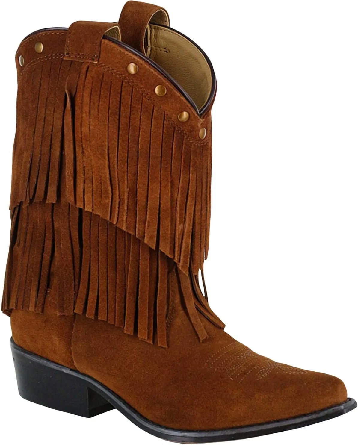 Детские сапоги для девочек с бахромой Shyanne, Brown