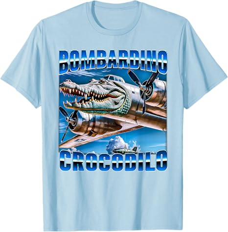 

Футболка Bombardino Crocodilo - Italian Brainrot, голубой
