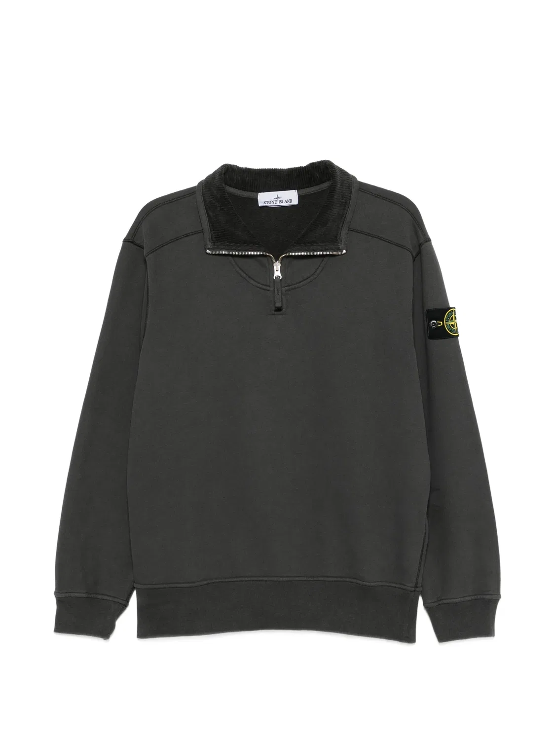 Stone Island Свитшот на молнии серый