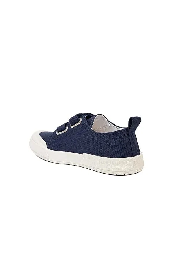 Детские ботинки для девочек льняные Jojo Kids, Navy Blue — фото 2