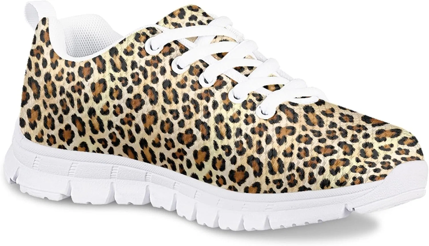 Детские кроссовки для девочек с принтом Dellukee, Leopard