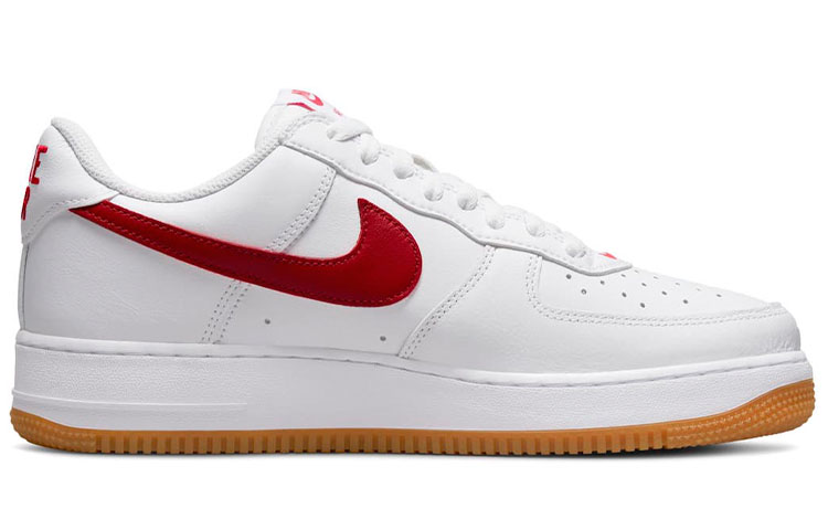 Кроссовки Nike Air Force 1 '07 Low Retro, белый/красный — фото 2