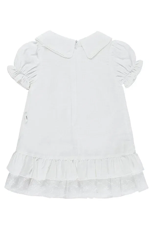 Детское платье для девочек с коротким рукавом Civil Baby, White — фото 2