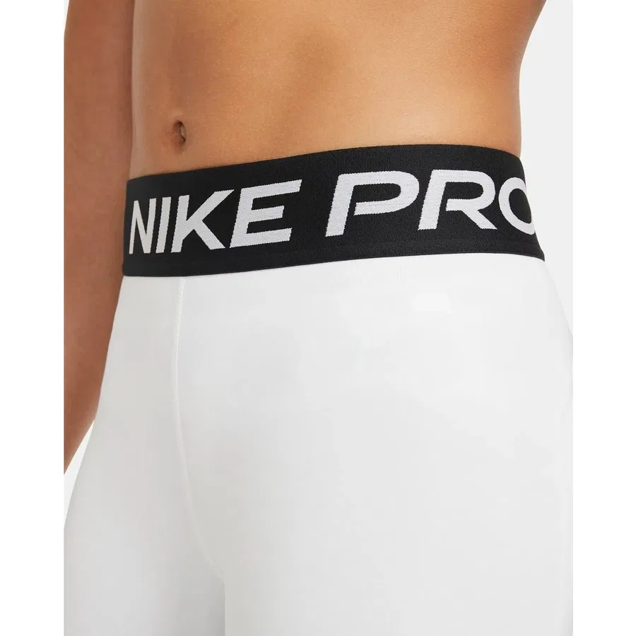 Детские спортивные шорты-леггинсы Nike Pro с принтом, модель DA1033-100, Nike, Сине-белый — фото 2