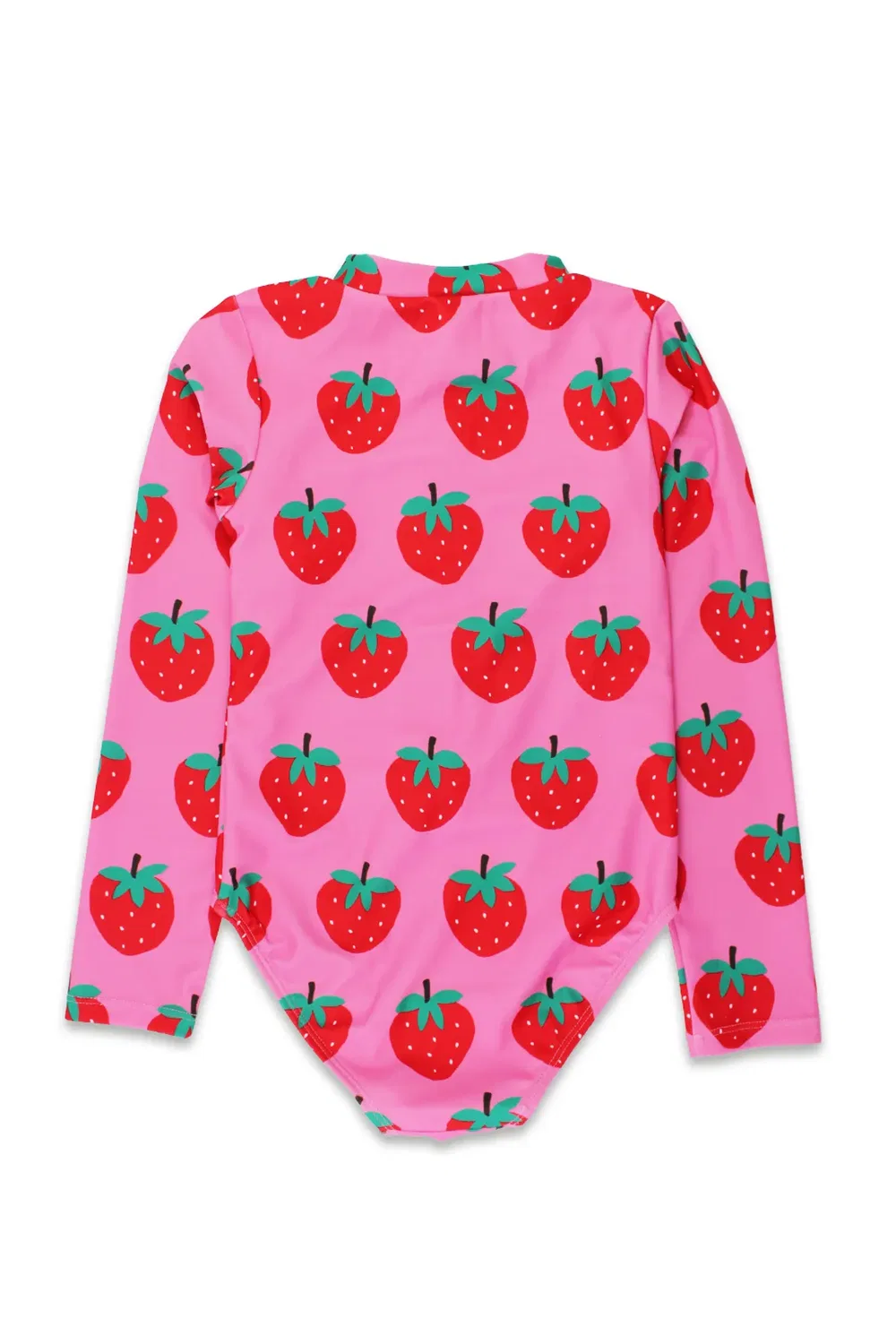 Детский купальник с длинным рукавом с принтом Strawberry Toby Tiger, Pink — фото 3