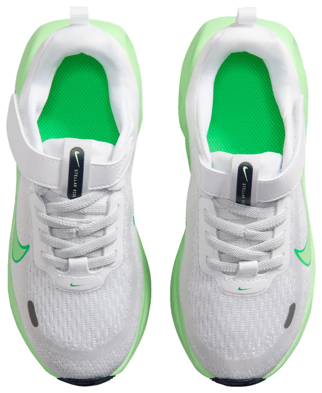 Кроссовки для мальчиков Stellar Ride Nike, цвет White/Photon Dust/Illusion Green — фото 4