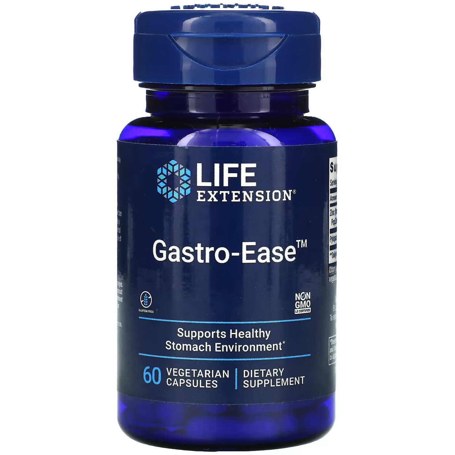 

Life Extension, Gastro-Ease, 60 вегетарианских капсул