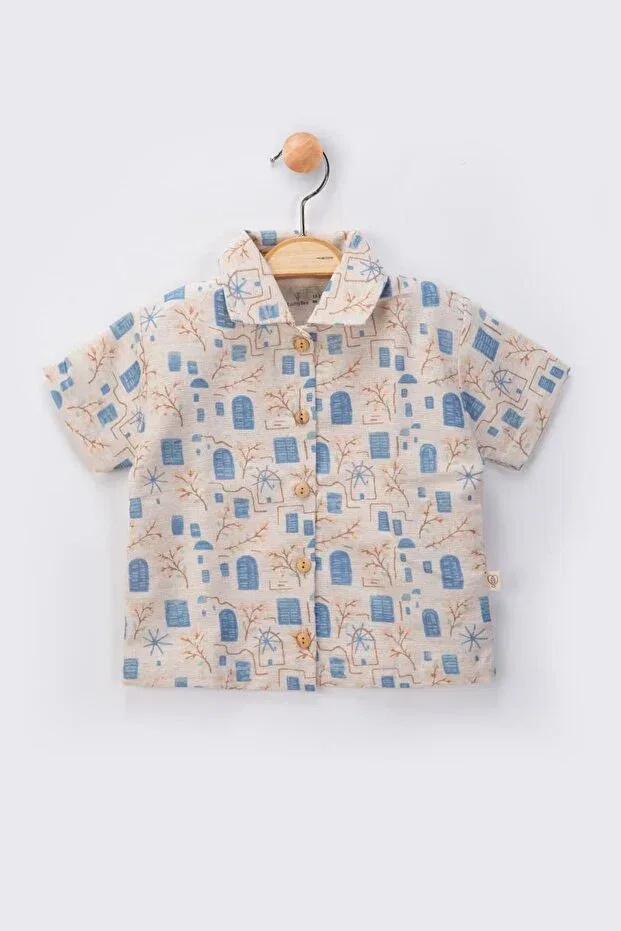 Детская рубашка для мальчиков с коротким рукавом White Island Shirt Lumybee, Multicolor