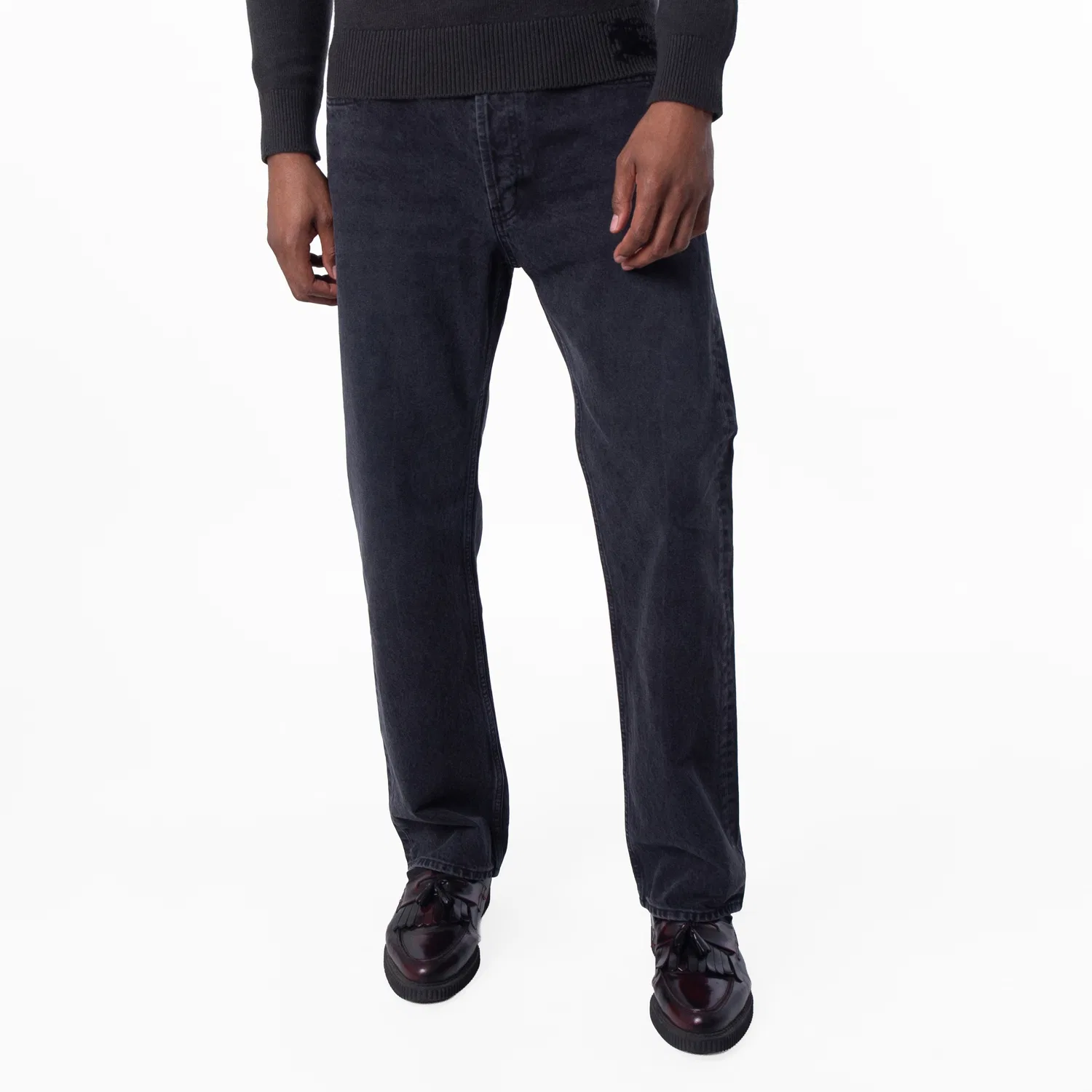 Джинсы свободного кроя Black Denim Loose-Fit Jeans Saint Laurent, Used Paris Black