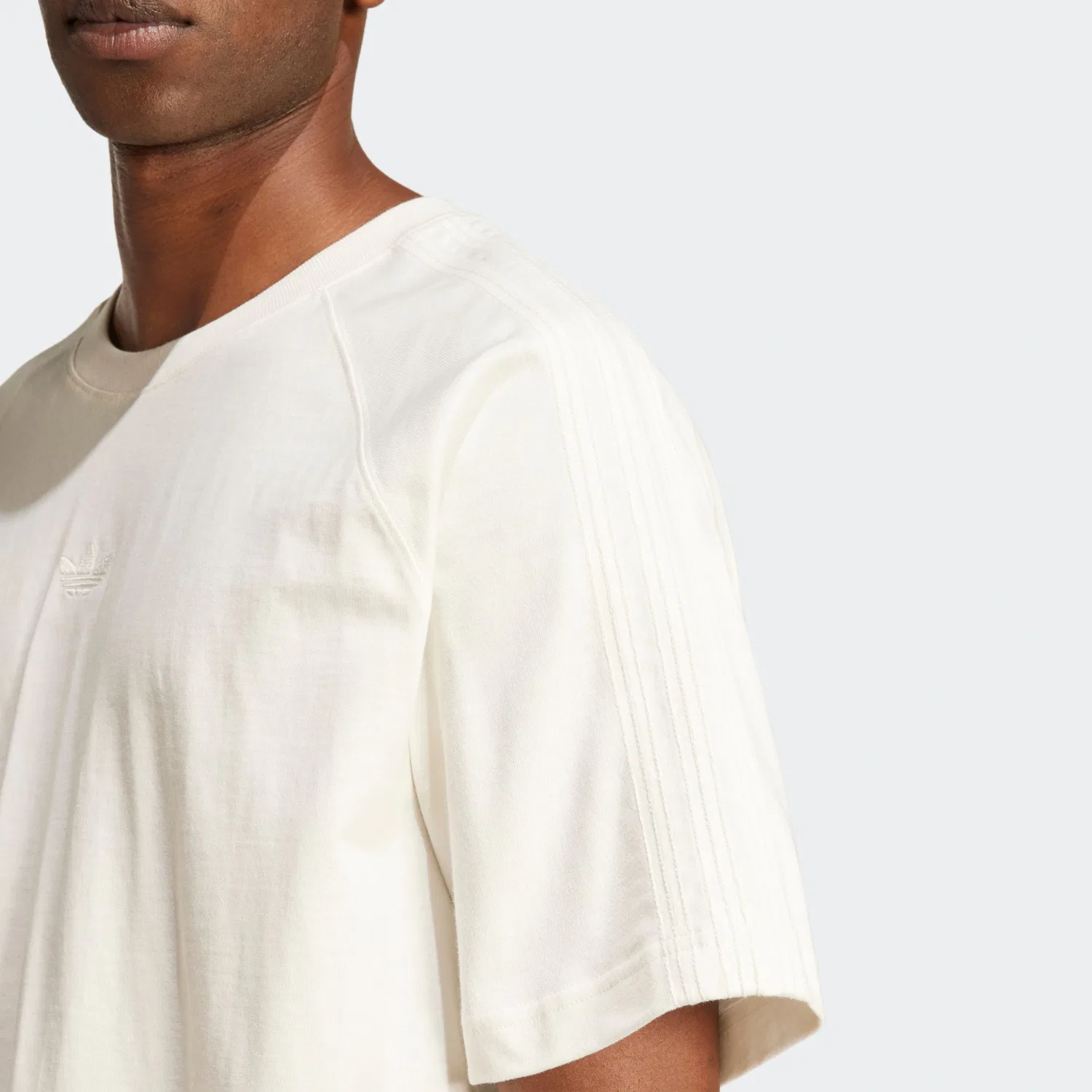 Мужская хлопковая футболка Premium Essentials Adidas Originals, Cloud White — фото 3