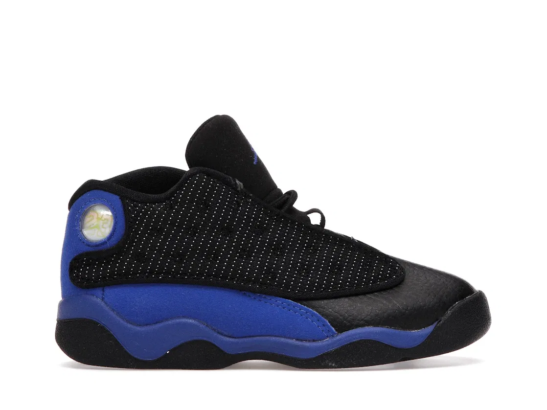 Детские кроссовки с кроссовками стилем Jordan 13 Retro Jordan, Black/Black-White-Hyper Royal