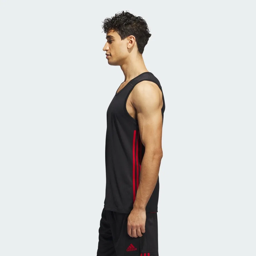 Спортивная футболка с принтом 3G Speed Reversible Jersey adidas, Черно-красный — фото 2